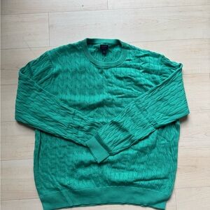 J. Crew Green Crewneck Sweater Soft Knit Classic
